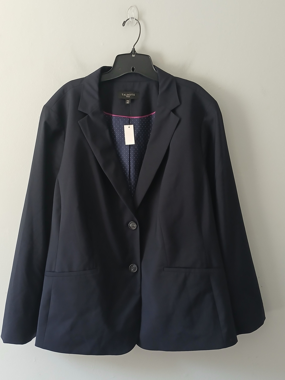 Talbots Women's Size 22W Plus Size Italian Luxe Knit Two-Button Blazer NWT!!!